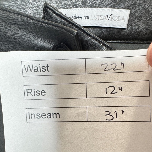 Black Faux Leather Women's Pants - Picture 8 of 8